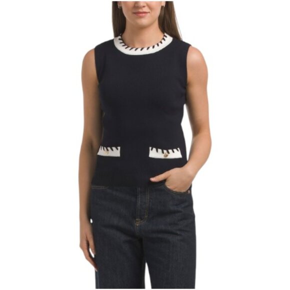 ZOE & CLAIRE Sleeveless Sweater - Picture 1 of 4
